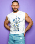 Official Sonic the hedgehog sleeveless low cut crop top- white