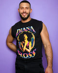 Official Diana Ross 80's tshirt crop/ low crop - black