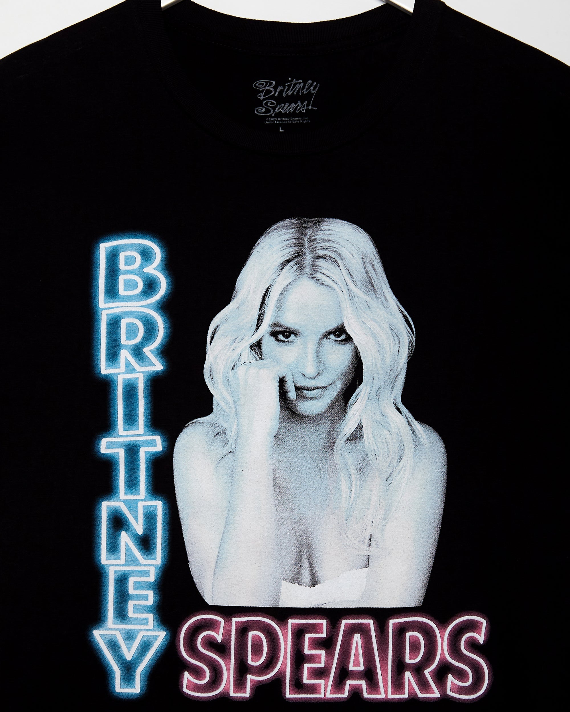 Official Britney Spears: Neon Light Britney Jean, Unisex T-Shirt - Black