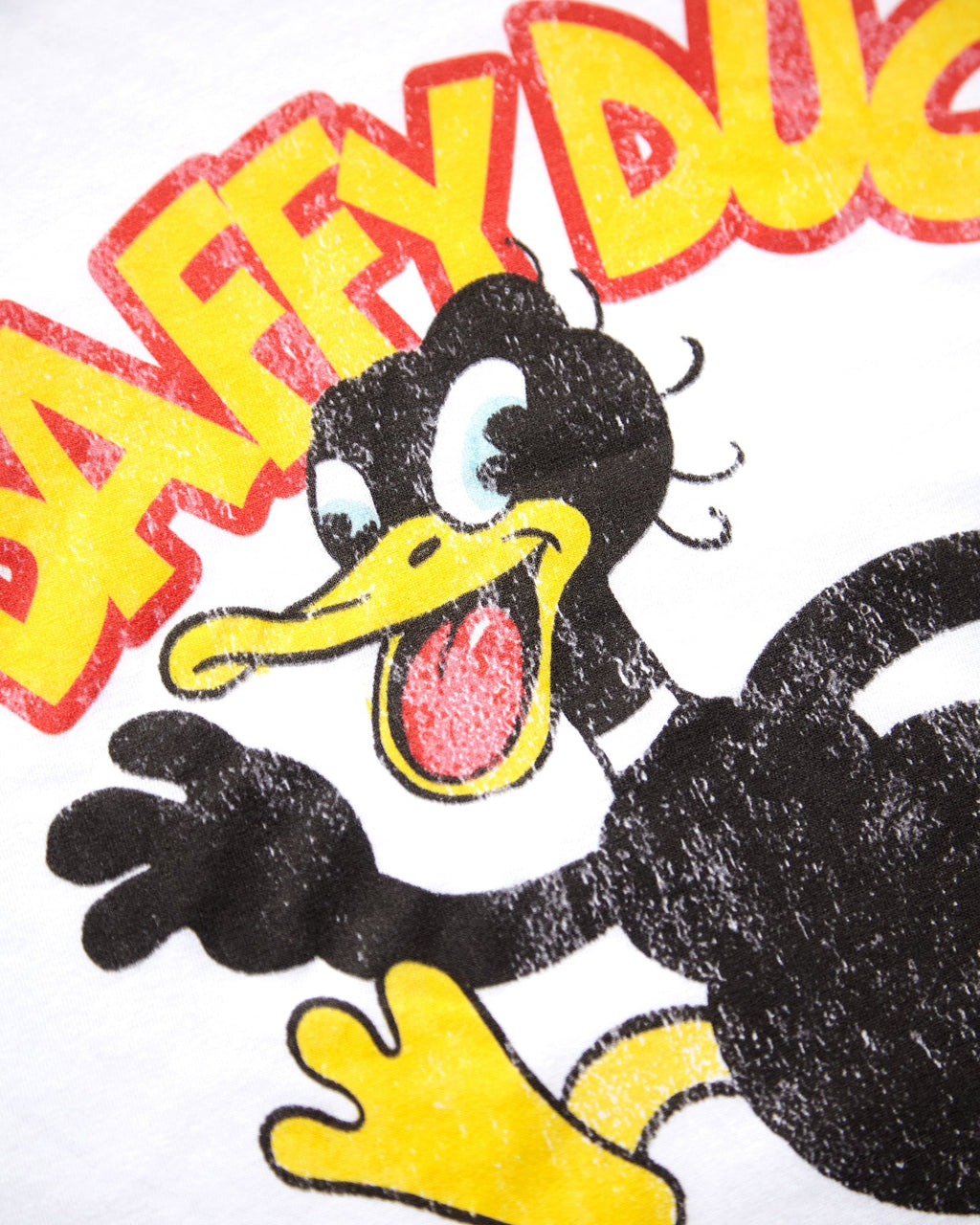 Official Looney Tunes: Daffy Duck low cut cropped T-Shirt - white