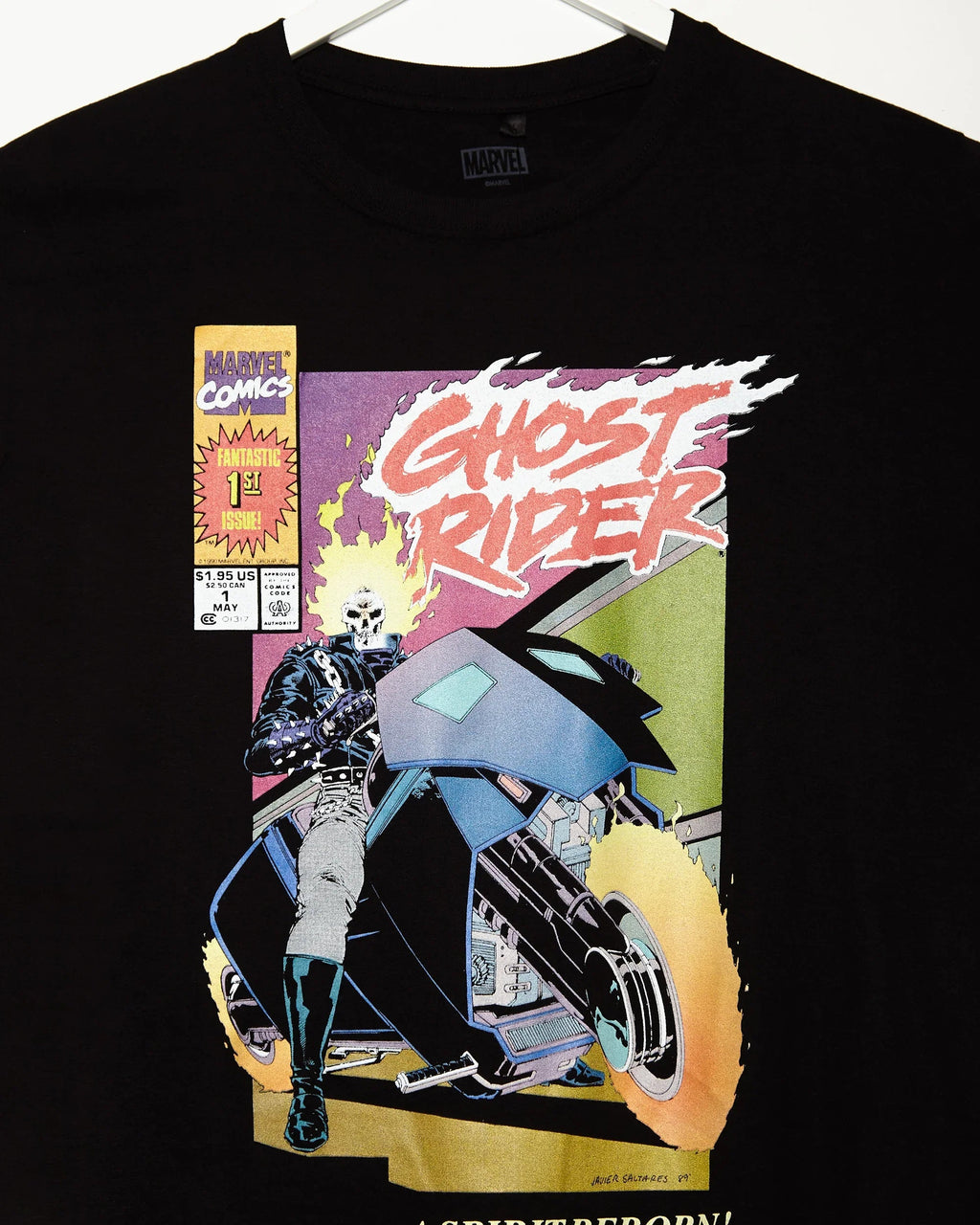 Official Marvel Comics, Ghost Rider Spirit Reborn Comic Cover on black - tshirt