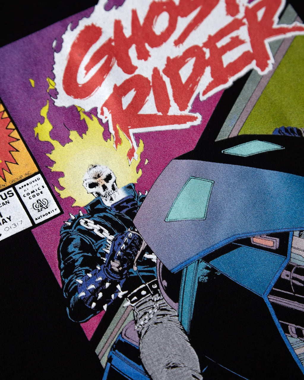 Official Marvel Comics, Ghost Rider Spirit Reborn Comic Cover on black - tshirt