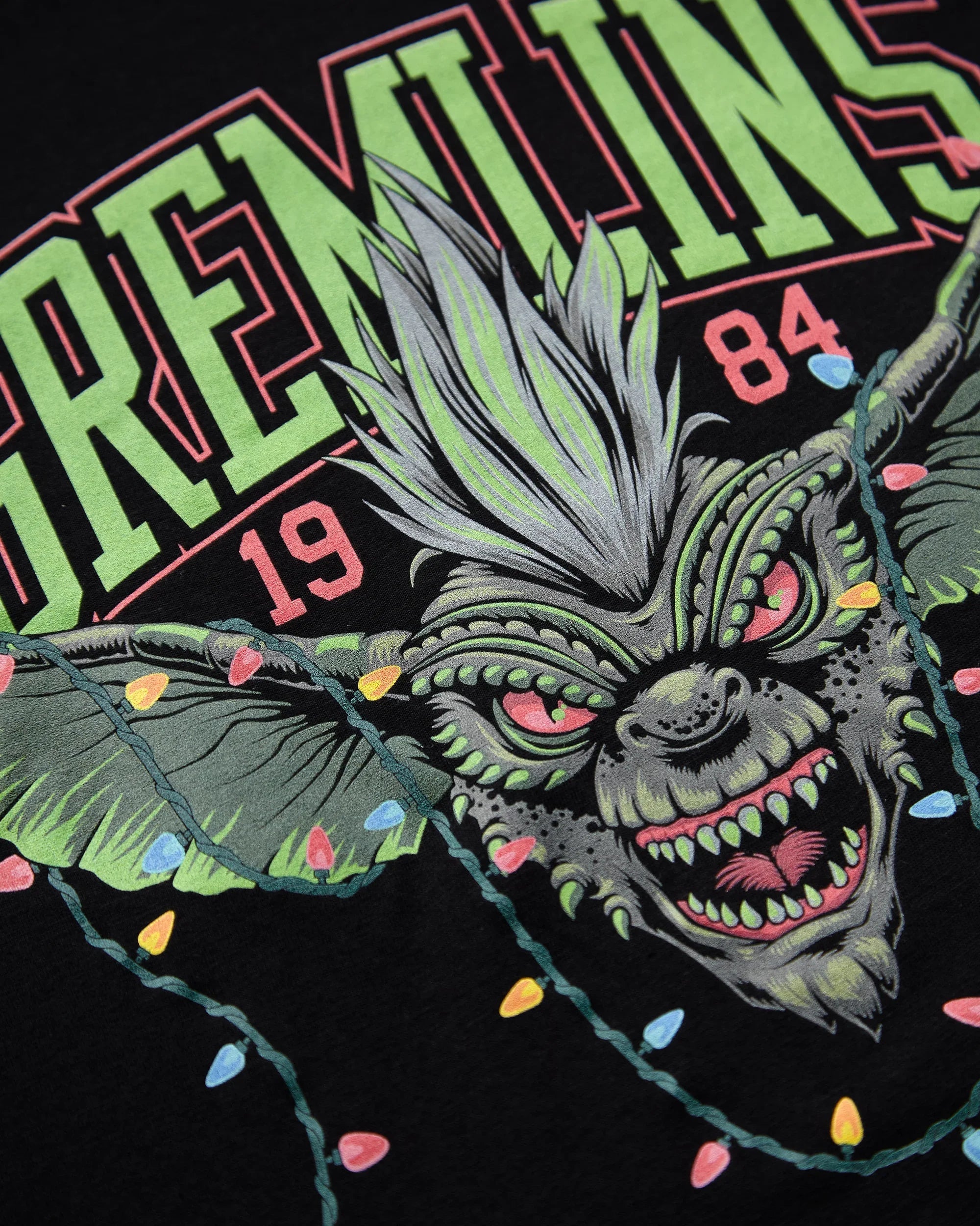 Official Gremlins Stripe 1984 low cut cropped tshirt
