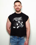 Official Looney Tunes: Retro Bugs with Flag, low cut cropped tee - black