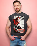 Official Marvel Comics, Spider-man distressed low cut cropped t-shirt - grey