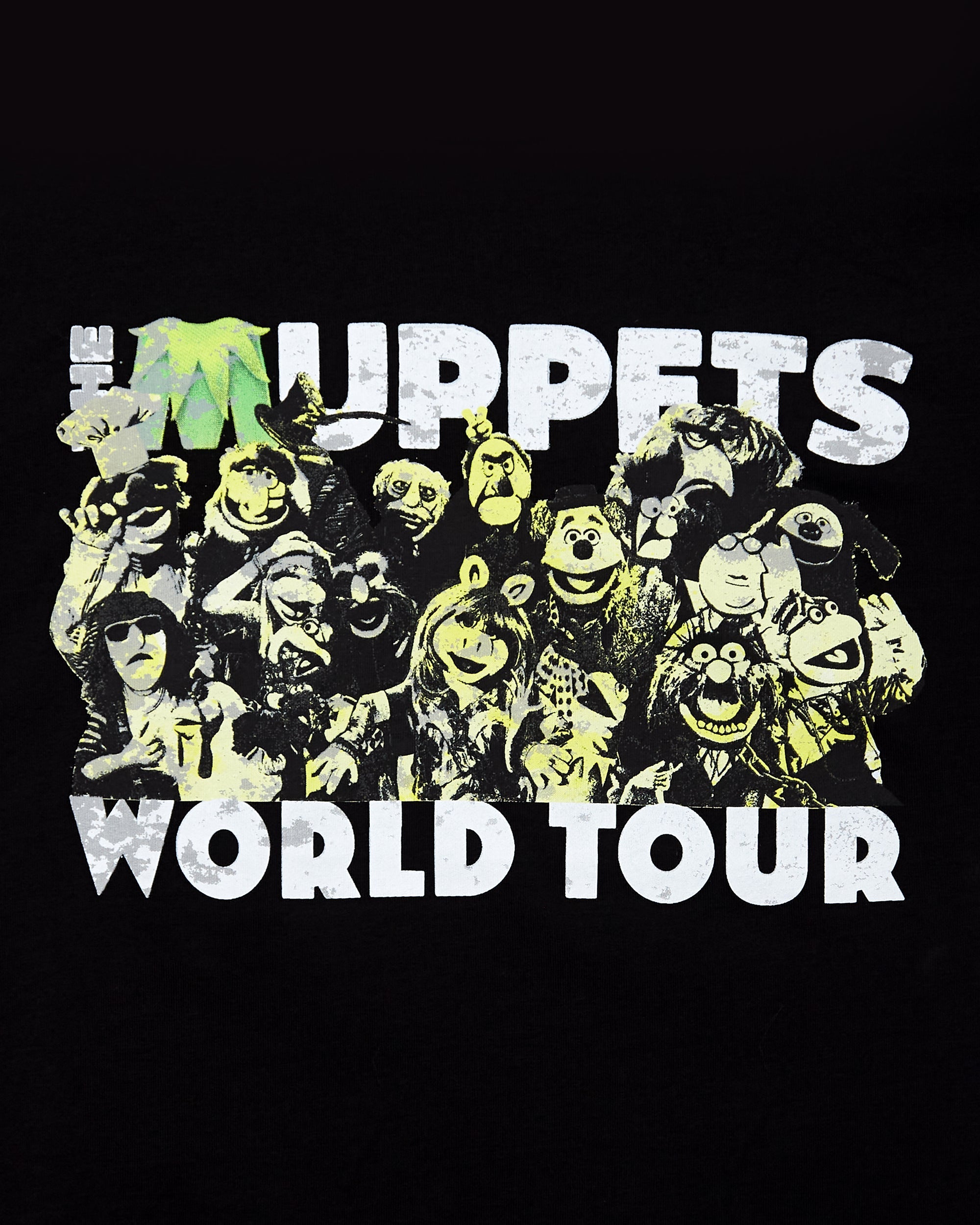Official Disney: The Muppets World Tour low cut cropped tee - Black