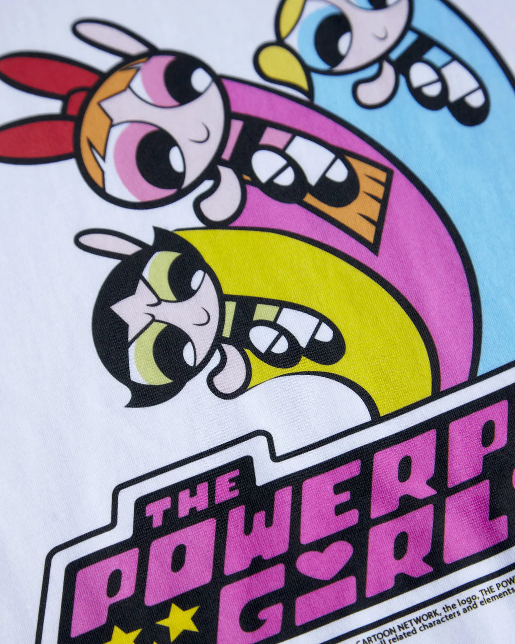 Official Powerpuff Girls sleeveless crop top- white