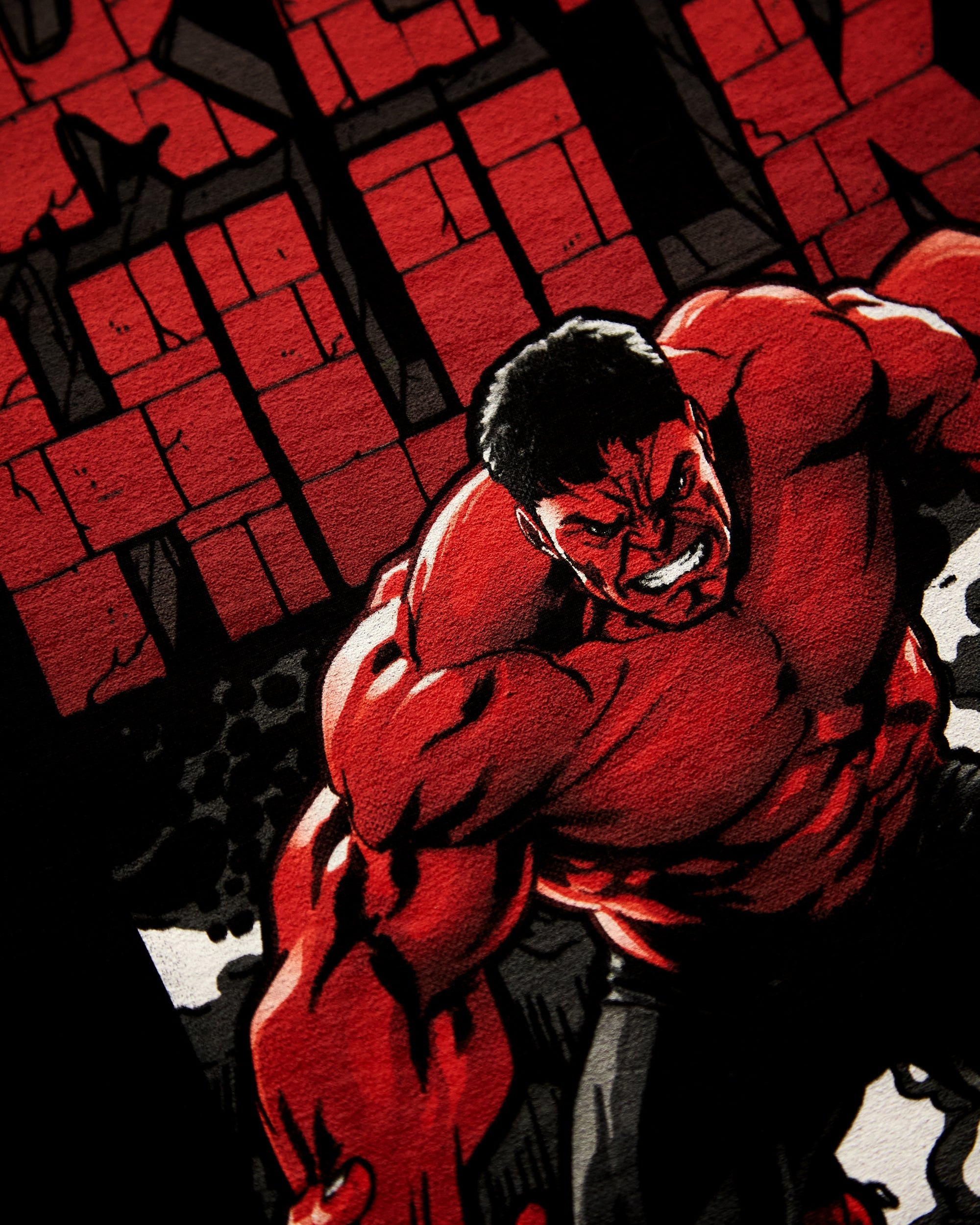 Official Marvel Comics, Red Hulk Comic Unisex T-Shirt - black