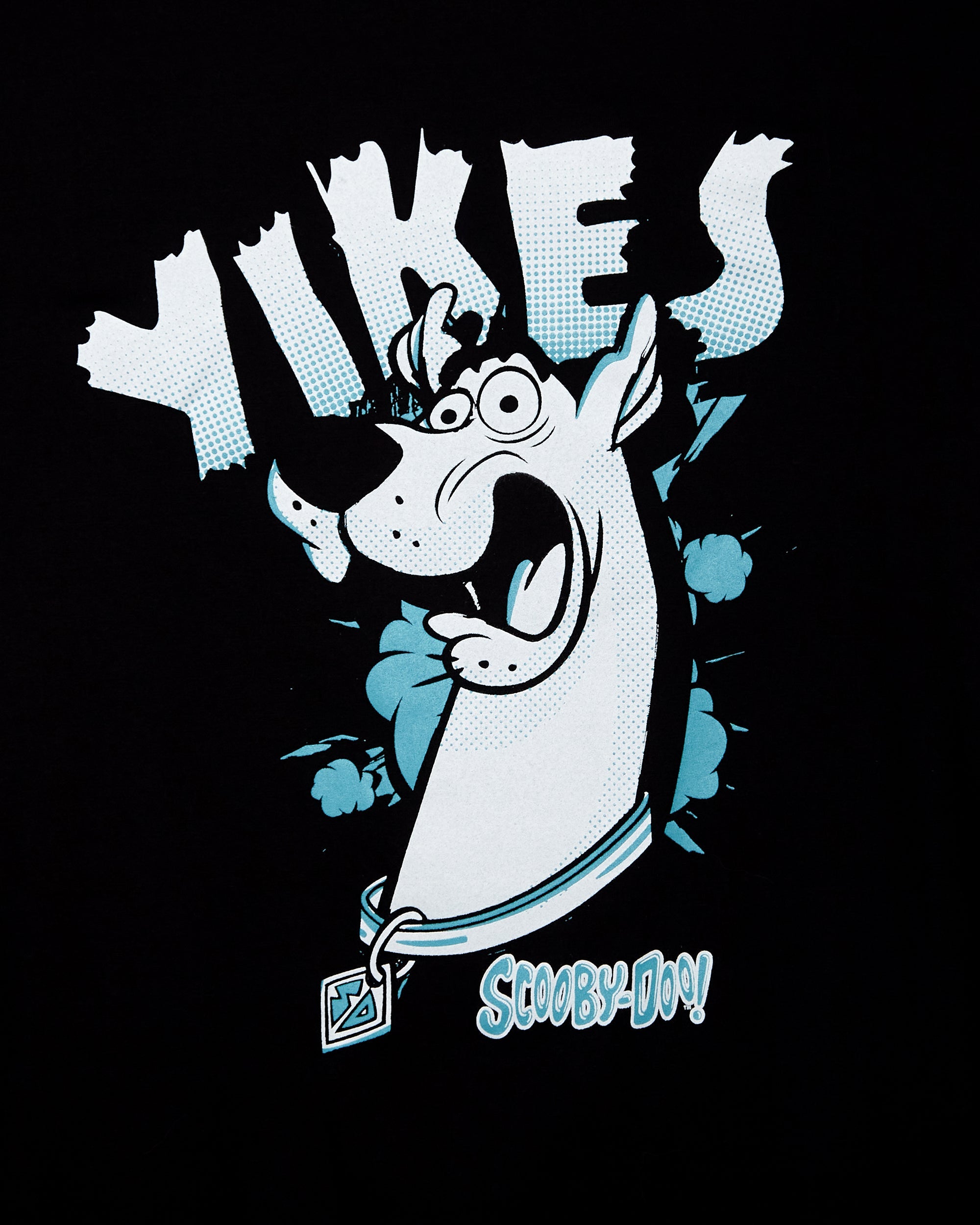 Official Scooby-Doo, Scooby says YIKES! low cut cropped tee - black