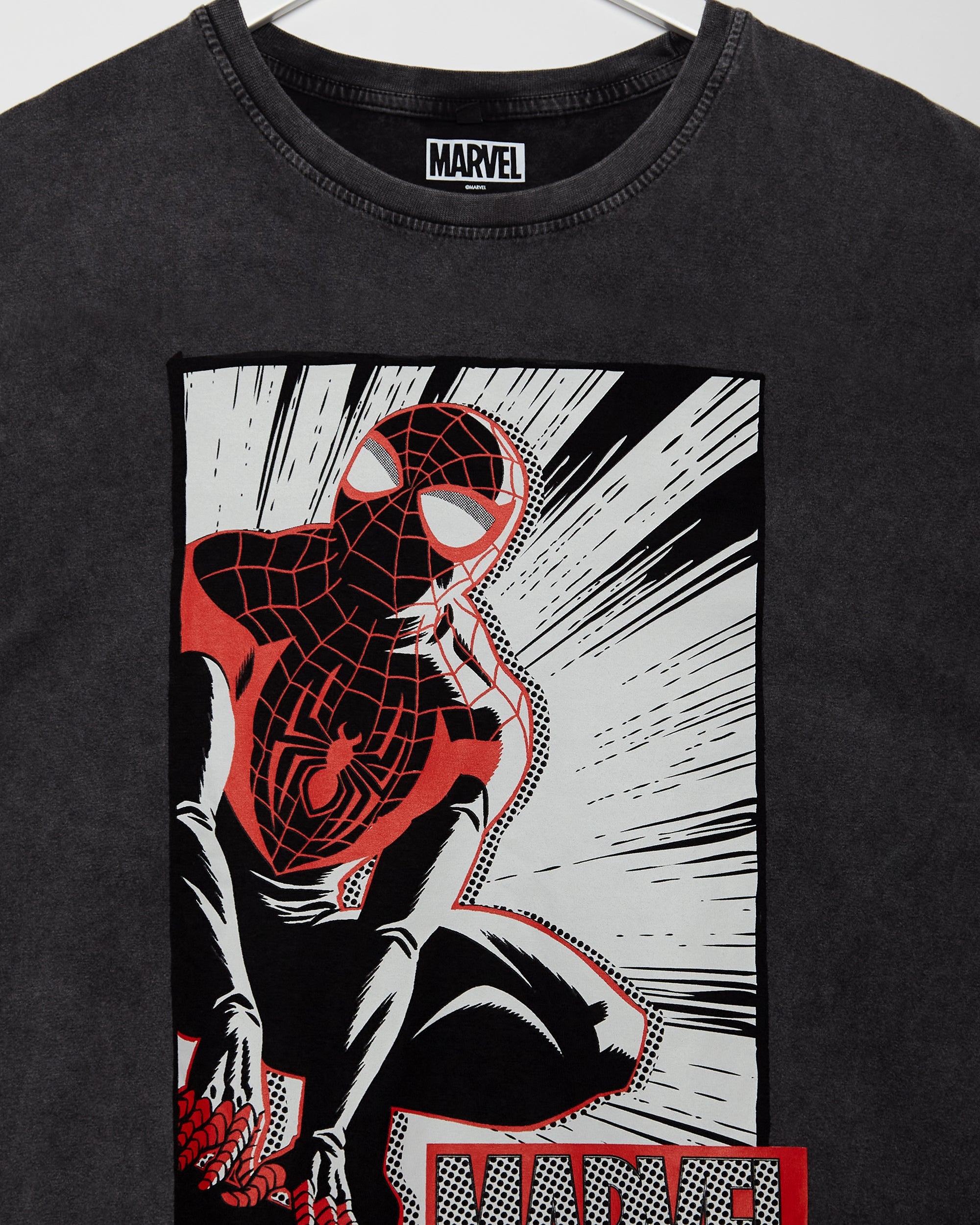 Official Marvel Comics, Spider-man distressed tee - Grey