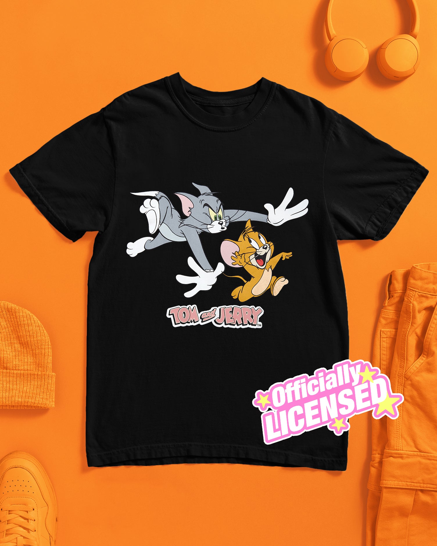 Official Tom & Jerry: Chase Unisex T-Shirt - black