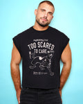 Official Scooby-Doo Too Scared To Care -mens cropped tee