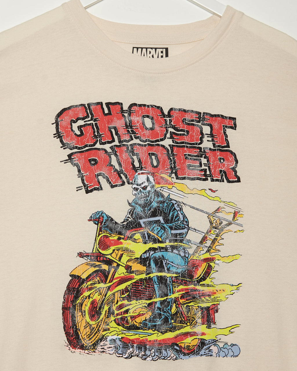 Official Marvel, Ghost Rider t-shirt - sand